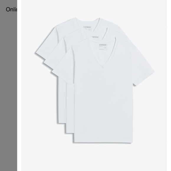 Express Slim V-Neck Tees(3 pack) - Picture 1 of 2